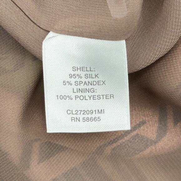 Classiques Entier Geometric Vibrant Print Knee-Length Sleeveless Silk Dress 0 - Picture 4 of 8